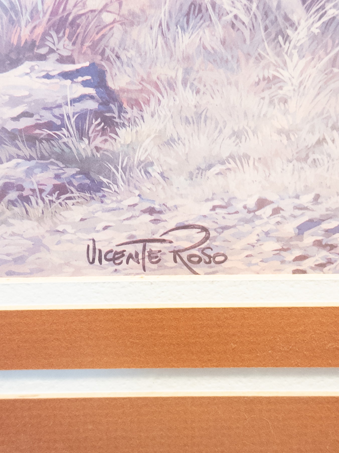 Vicente Roso Pheasant Hunting Dog Print Framed 24x20 Lodge Cabin Wall Art