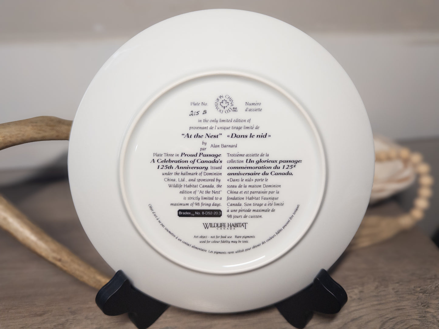 Alan Barnard “At the Nest” Canada Goose Collector Plate – Dominion China 1993