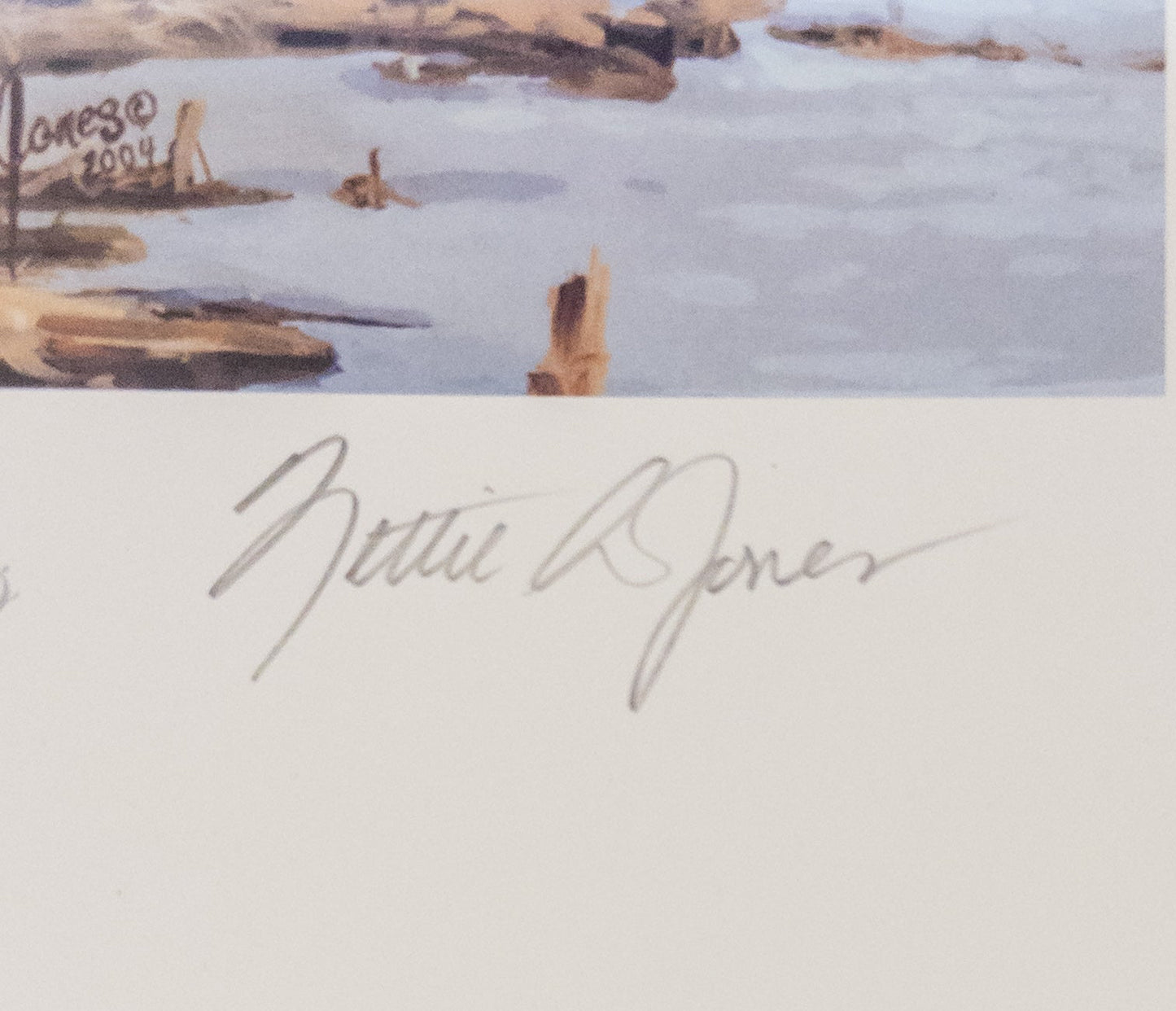 Wild Feathered Finds "Rend Lake Memories" by Zettie Jones, 2005 Illinois Ducks Unlimited sponsor print, 17x15 inches, nature scene