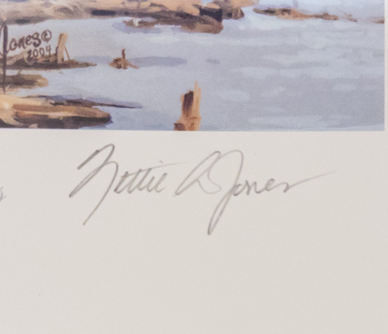 Wild Feathered Finds "Rend Lake Memories" by Zettie Jones, 2005 Illinois Ducks Unlimited sponsor print, 17x15 inches, nature scene