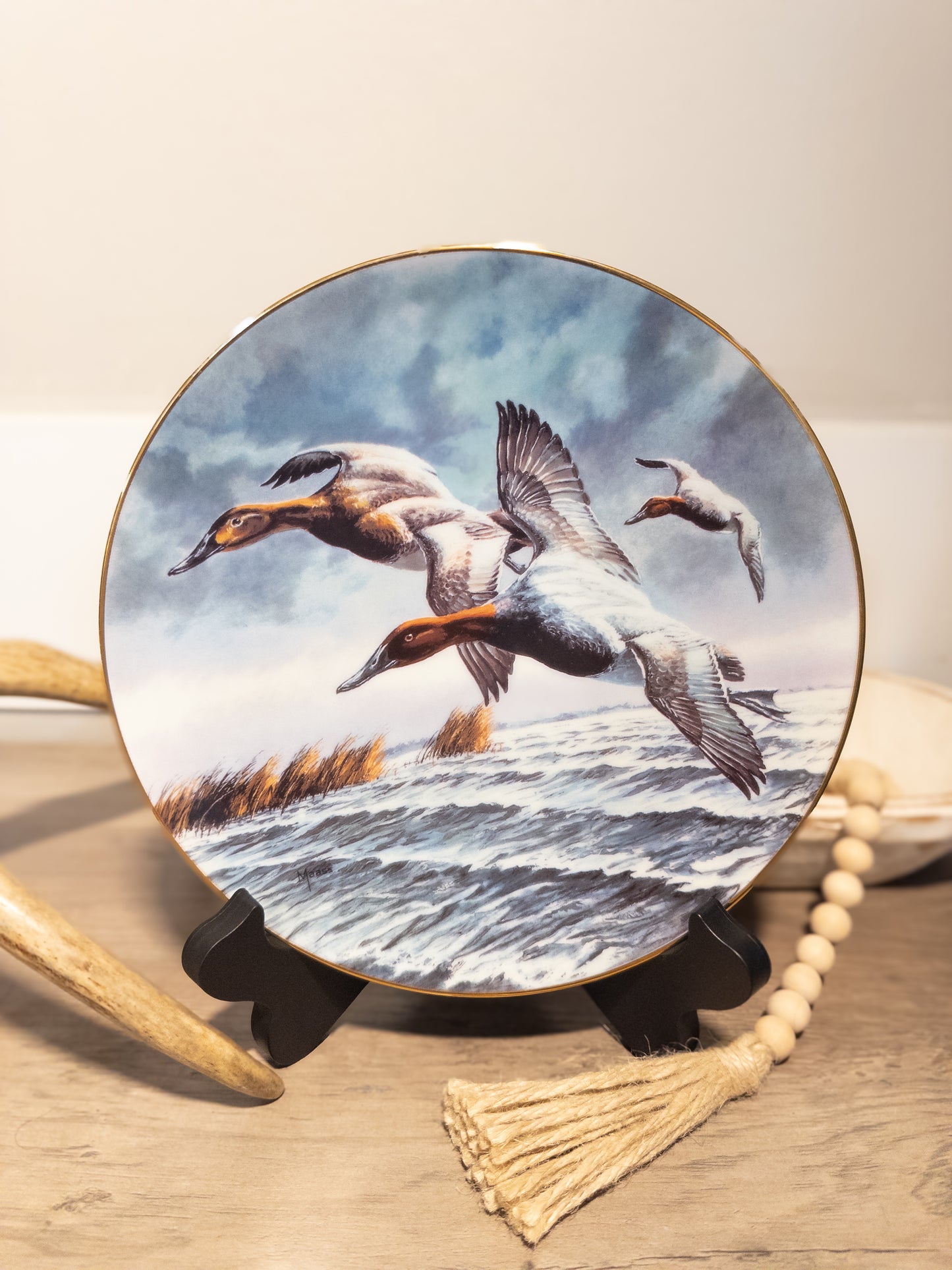 Canvasbacks Federal Duck Stamp Plate 1990 David A. Maass W.S. George