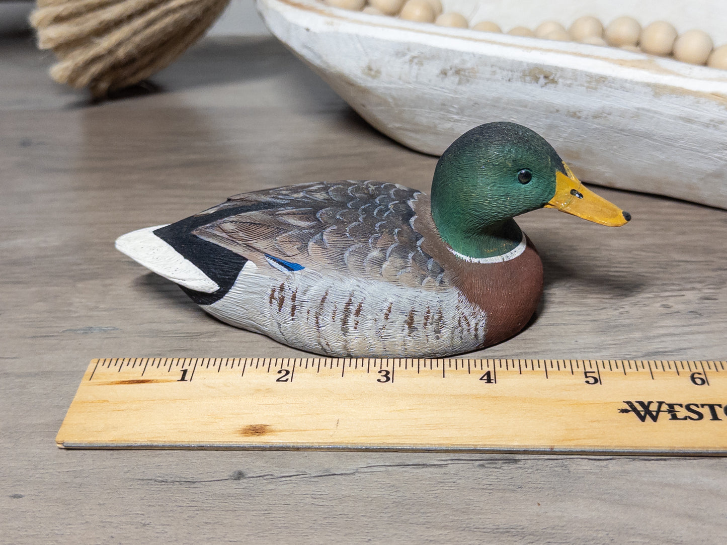 Vintage 1985 Craft-Tex Mallard Drake Wood Duck Decoy American Wildlife Collection
