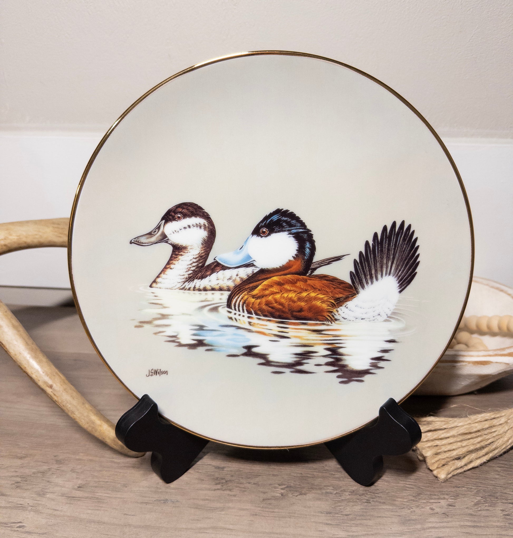 Ruddy Ducks Federal Duck Stamp Plate 1990 by John S. Wilson with Certificate of Authenticity, from Wild Feathered Finds.