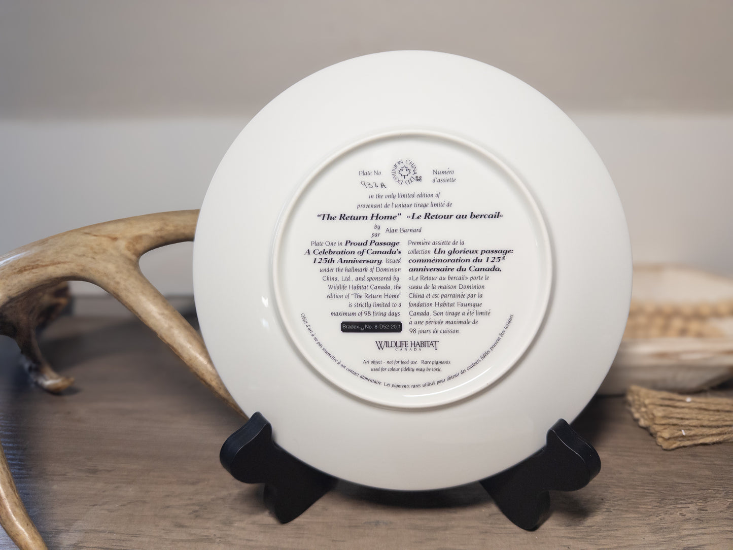 Alan Barnard “The Return Home” Canada Geese Collector Plate – Dominion China 1992