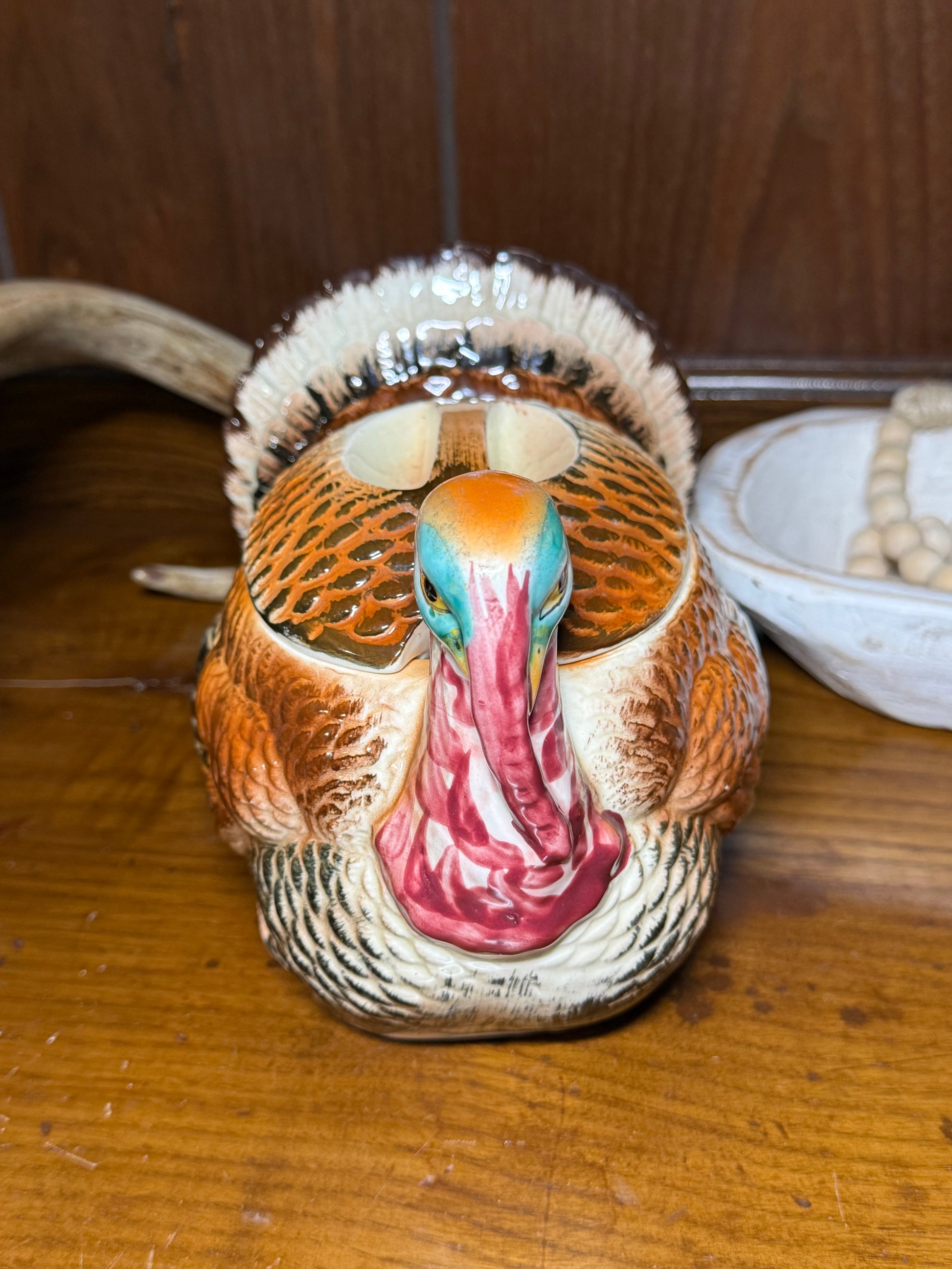 Vintage Moriyama Japan ceramic candy jar by Wild Feathered Finds, animal-shaped covered dish, decorative ceramic container for sweets.