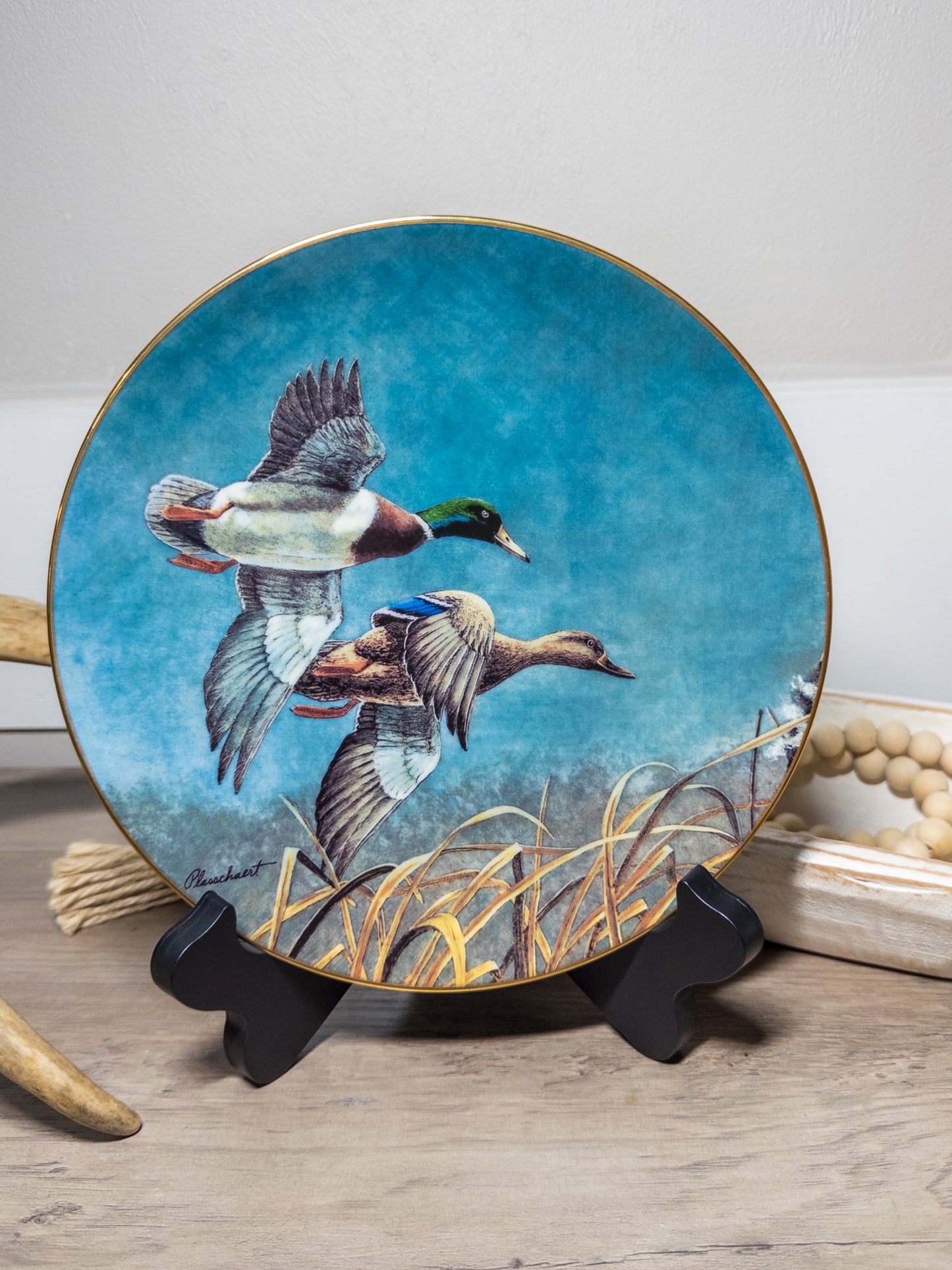 Federal Duck Stamp Plate “Mallards” by Richard Plasschaert – W.S. George 1990 Limited Edition