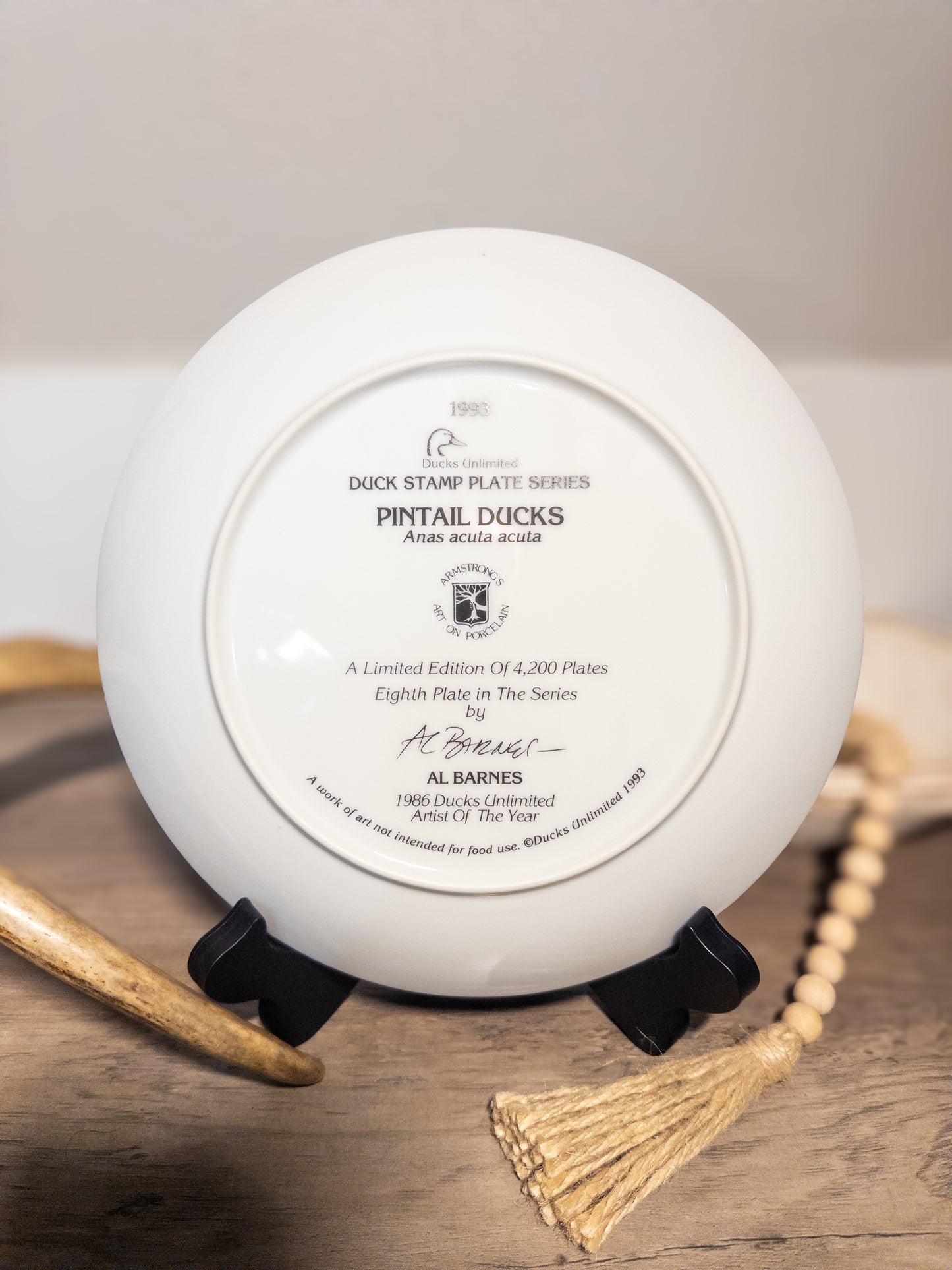 Ducks Unlimited Pintail Ducks Plate Al Barnes 1993 Limited Edition Wildlife