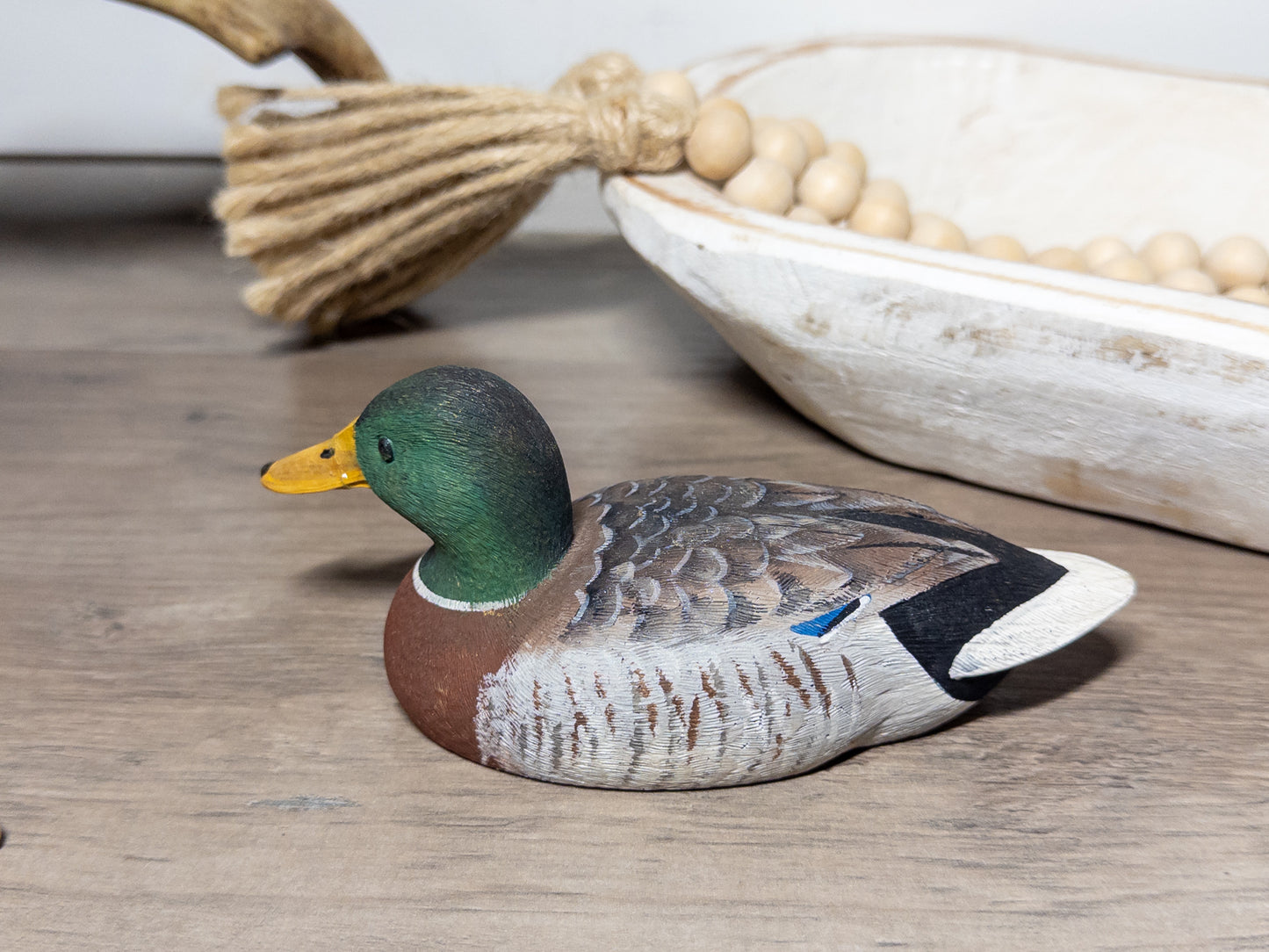 Vintage 1985 Craft-Tex Mallard Drake Wood Duck Decoy American Wildlife Collection