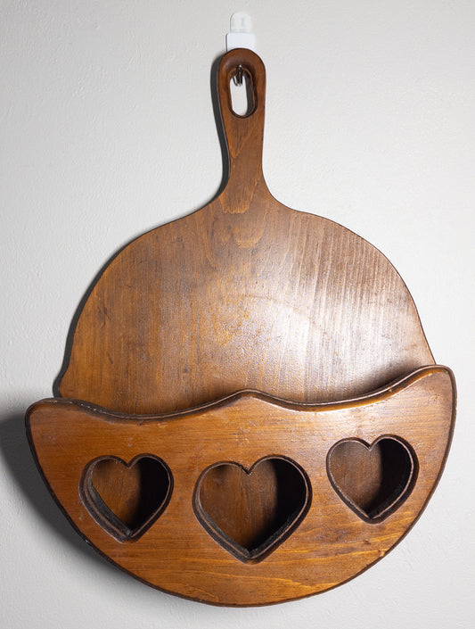 Vintage Wooden Heart Wall Mail Holder | Farmhouse Country Decor