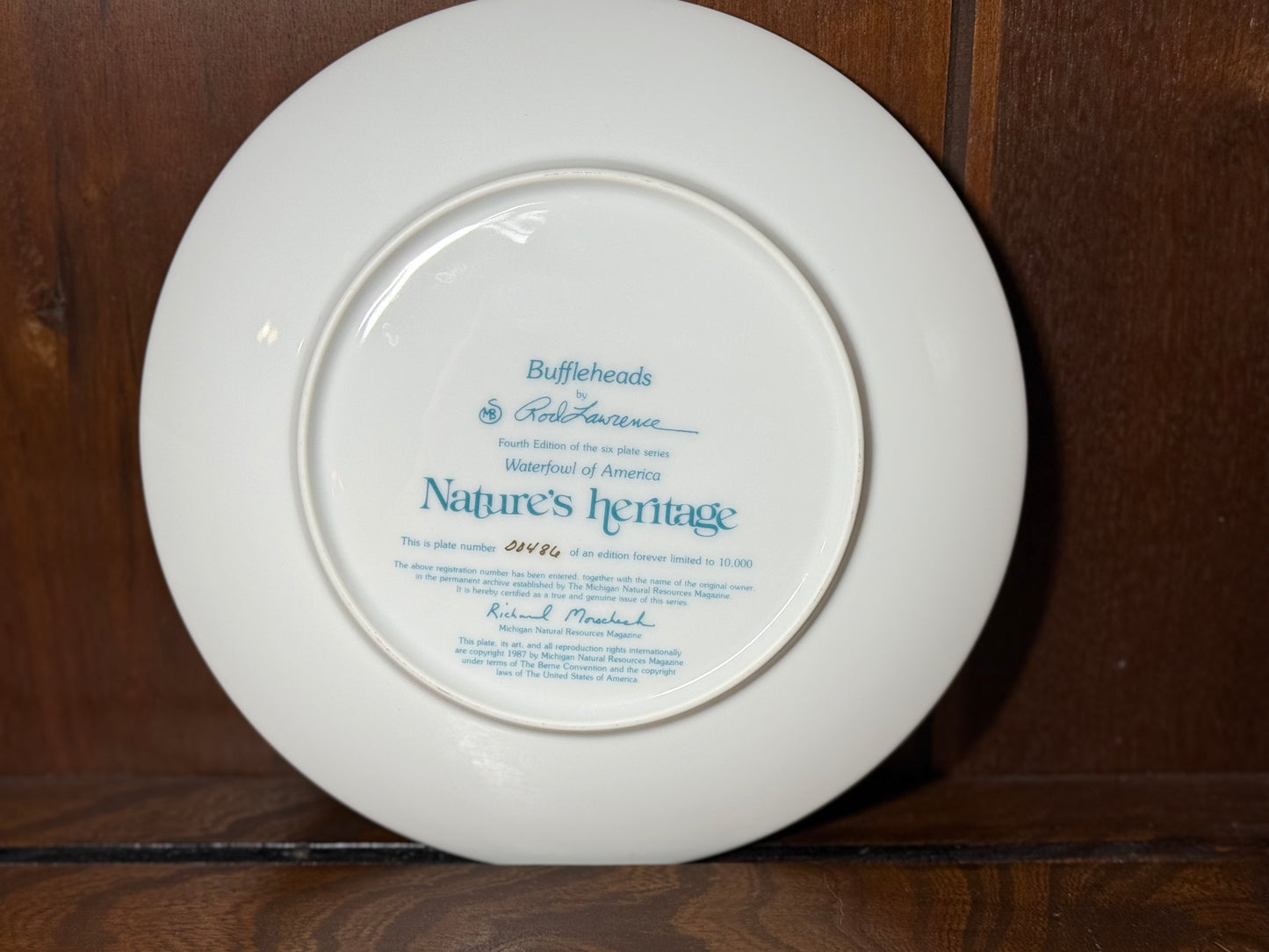 Nature’s Heritage “Buffleheads” Collector Plate by Rod Lawrence #00486/10000