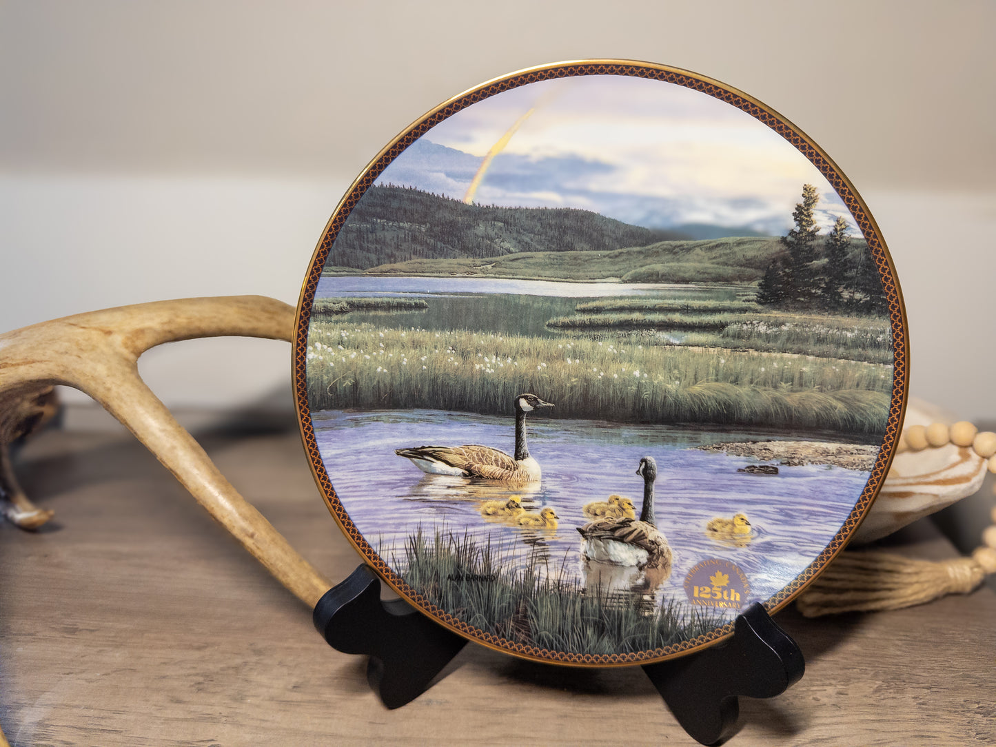 Alan Barnard “A Family Portrait” Canada Goose Collector Plate – Dominion China 1993
