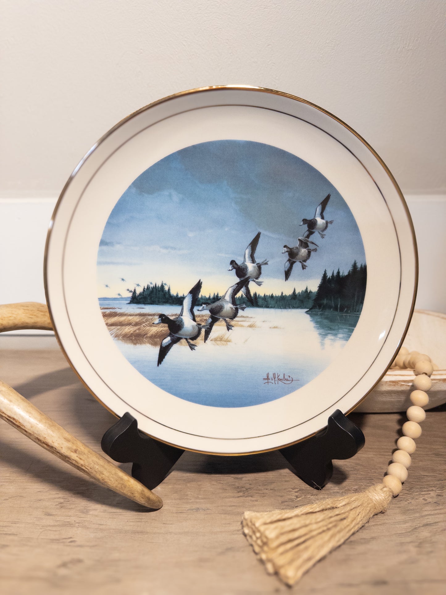 Ducks Unlimited Greater Scaup Plate Les Kouba 1988 Limited Edition Wildlife