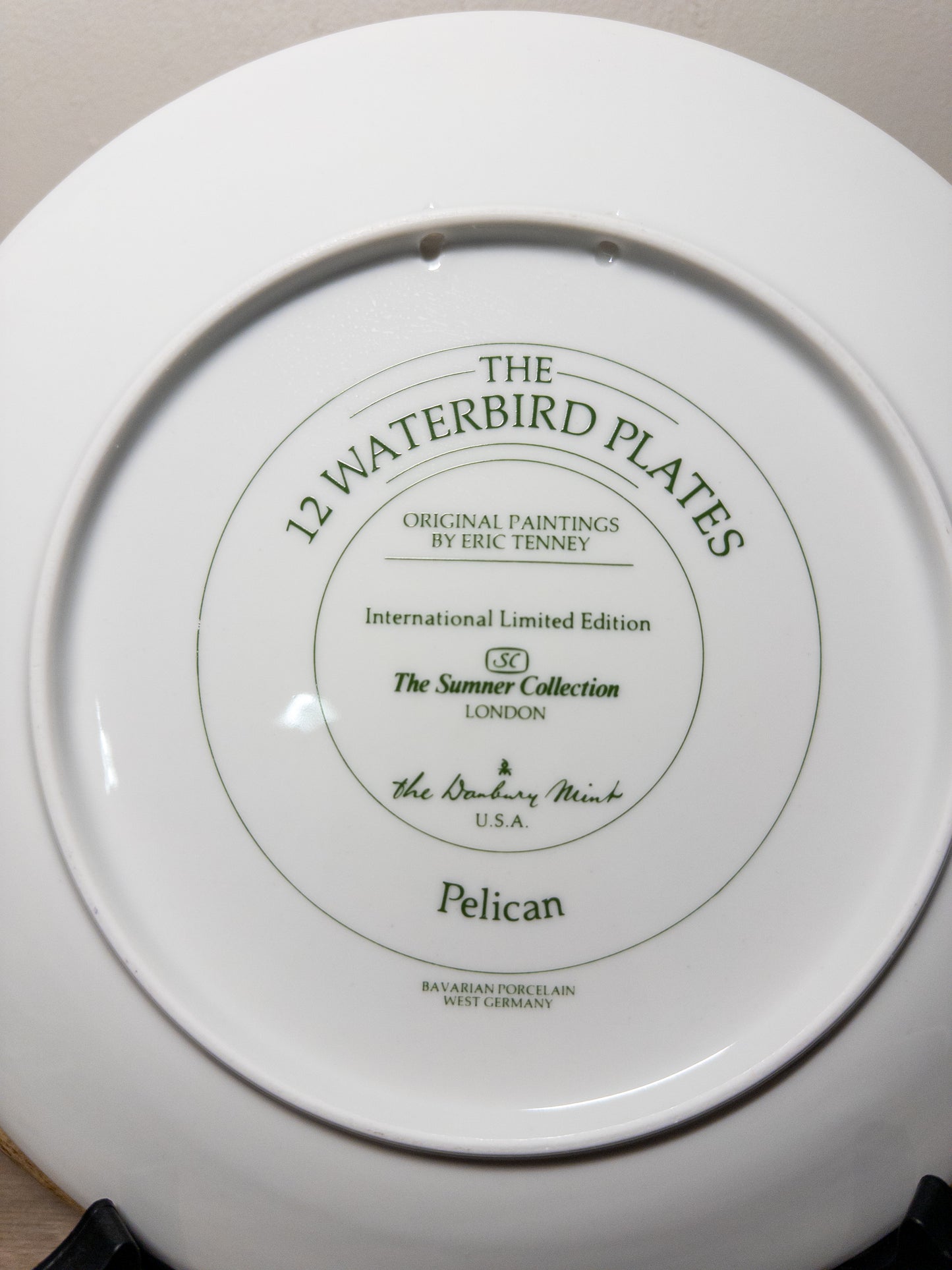Danbury Mint Waterbird Plates depicting pelicans, 9.5-inch limited edition porcelain plate by Wild Feathered Finds.