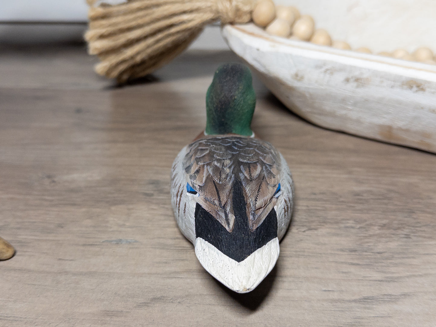 Vintage 1985 Craft-Tex Mallard Drake Wood Duck Decoy American Wildlife Collection