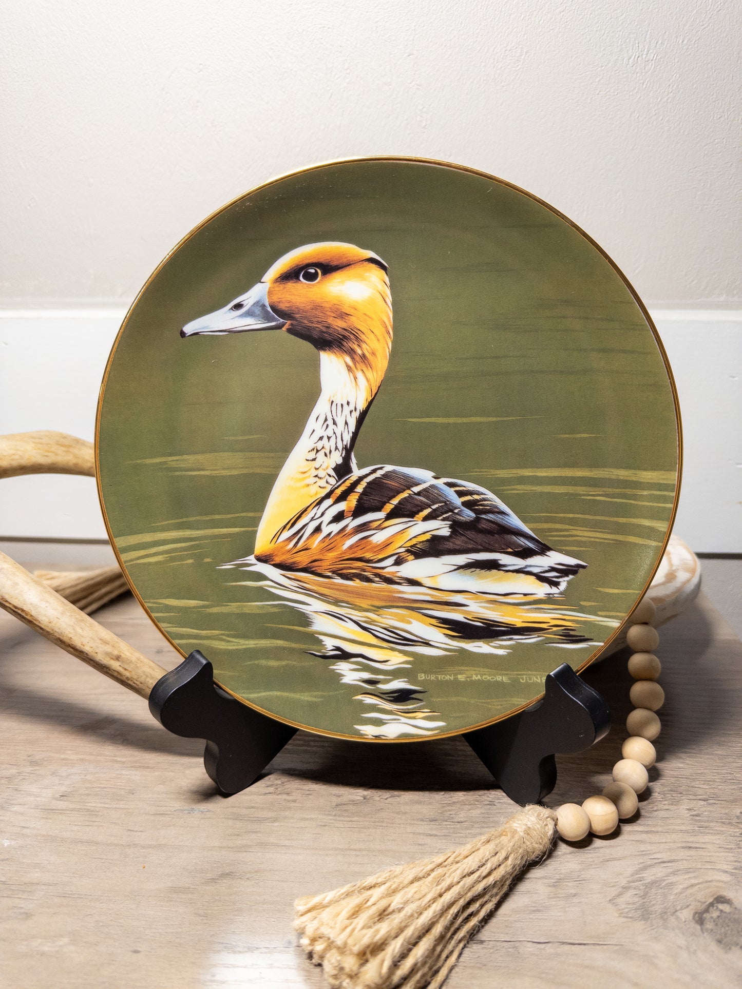 Fulvous Whistling Duck Federal Duck Stamp Plate 1991, Plate #5055A, featuring detailed illustration of the duck on a collectible plate.