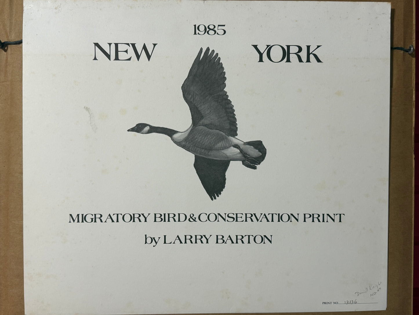 Canada geese and migratory birds print by Larry Barton, wildlife art depicting birds in natural habitats, conservation illustration