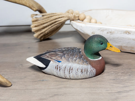 Vintage 1985 Craft-Tex Mallard Drake Wood Duck Decoy American Wildlife Collection