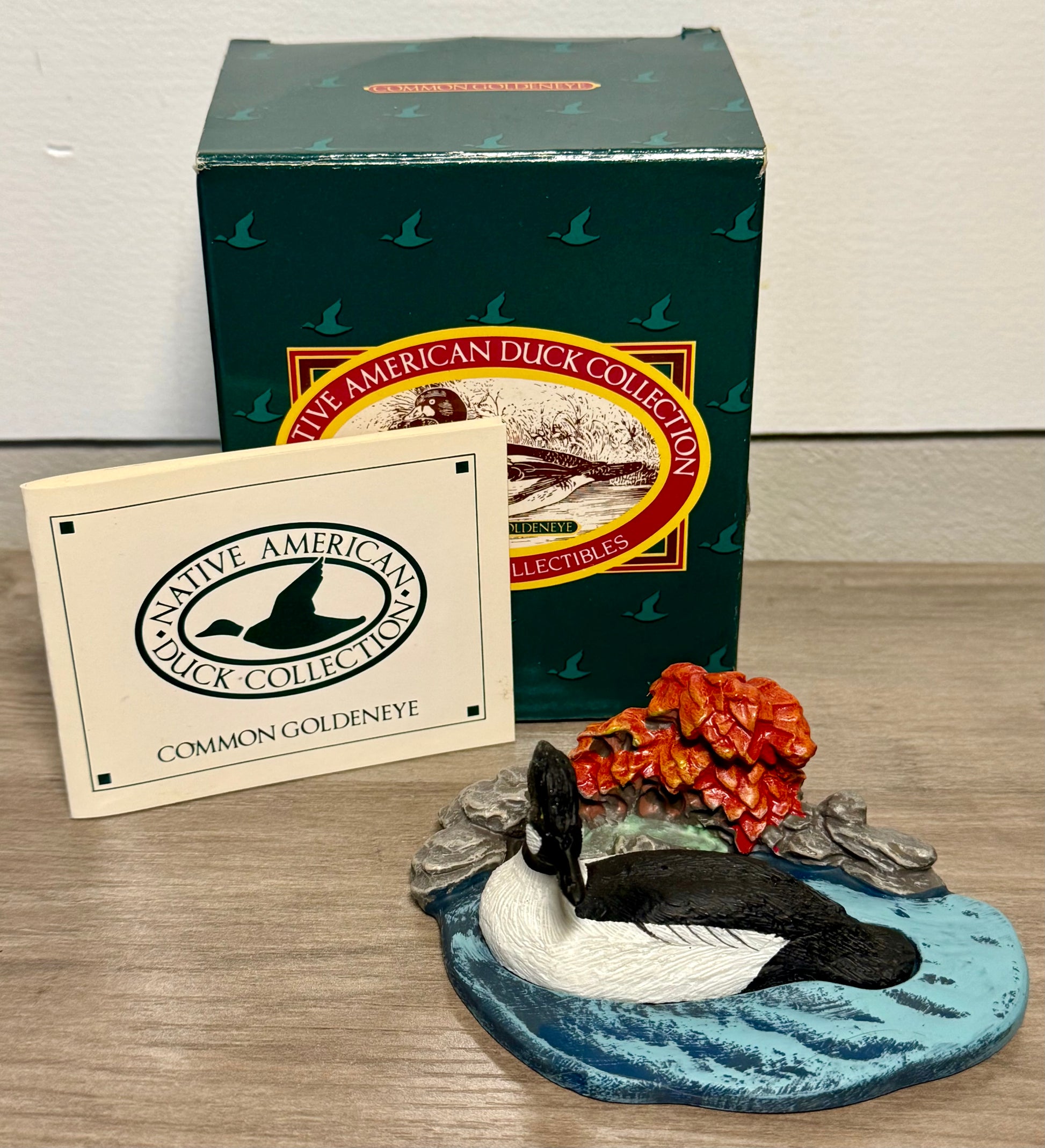 Vintage Avon Goldeneye Duck figurine from the Native American Collection by Wild Feathered Finds, includes original box.