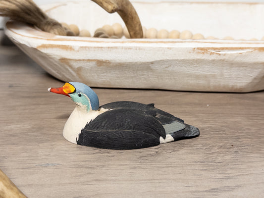 Vintage King Eider Mini Duck Decoy Signed W. Koelpin 1982