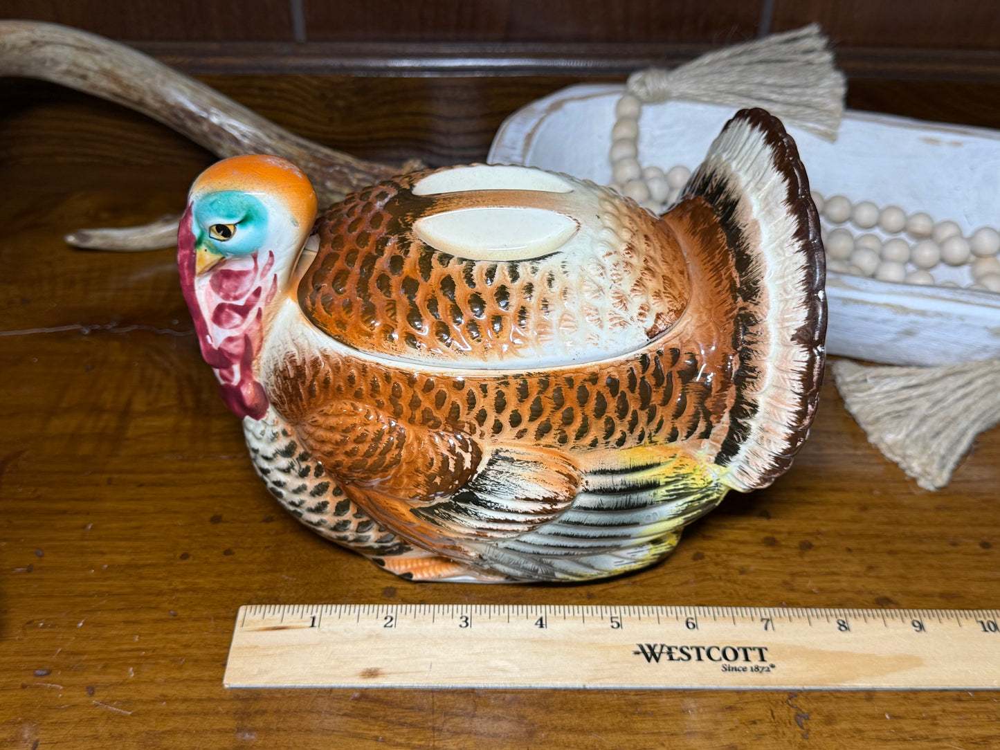Vintage Moriyama Japan ceramic candy jar by Wild Feathered Finds, animal-shaped covered dish for storing small treats.
