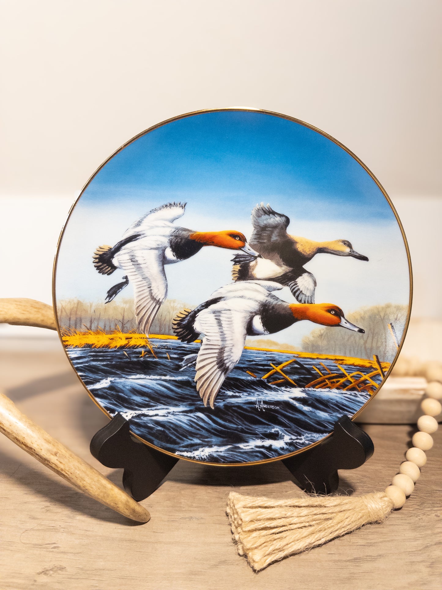 Redheads Federal Duck Stamp Plate 1991 Arthur D. Anderson W.S. George