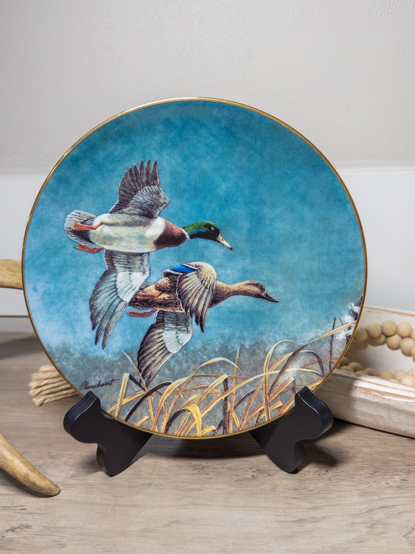 Federal Duck Stamp Plate “Mallards” by Richard Plasschaert – W.S. George 1990 Limited Edition