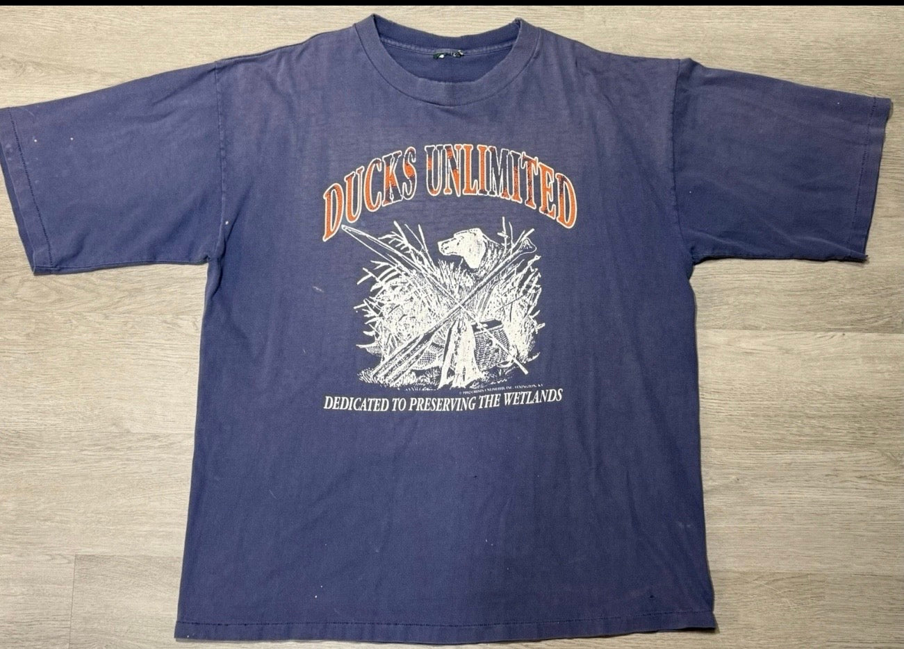 Vintage Ducks Unlimited Preserve wetlands shirt for men, size XL, featuring hunting and nature-themed design by Wild Feathered Finds.