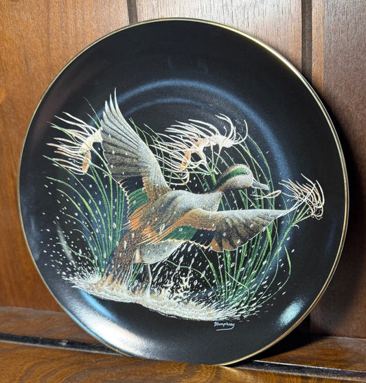Vintage 1992 W.S. George Upward Bound Duck Collector Plate featuring detailed artwork by Tommy Humphrey, from Wild Feathered Finds.