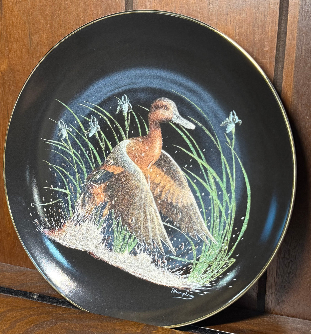 Vintage 1992 W.S. George Wondrous Motion Duck collector plate by Wild Feathered Finds, featuring a detailed motion duck design.