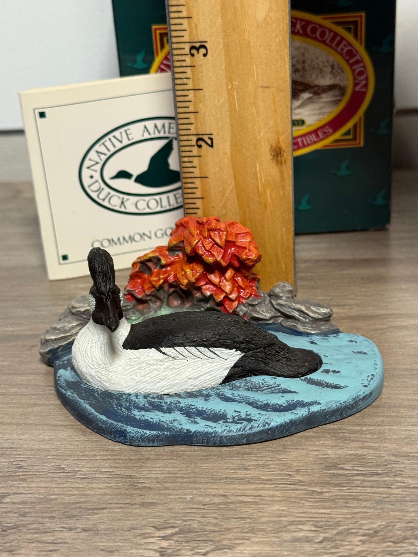 Vintage Avon Goldeneye Duck figurine from the Native American Collection by Wild Feathered Finds, with original box, 1989.