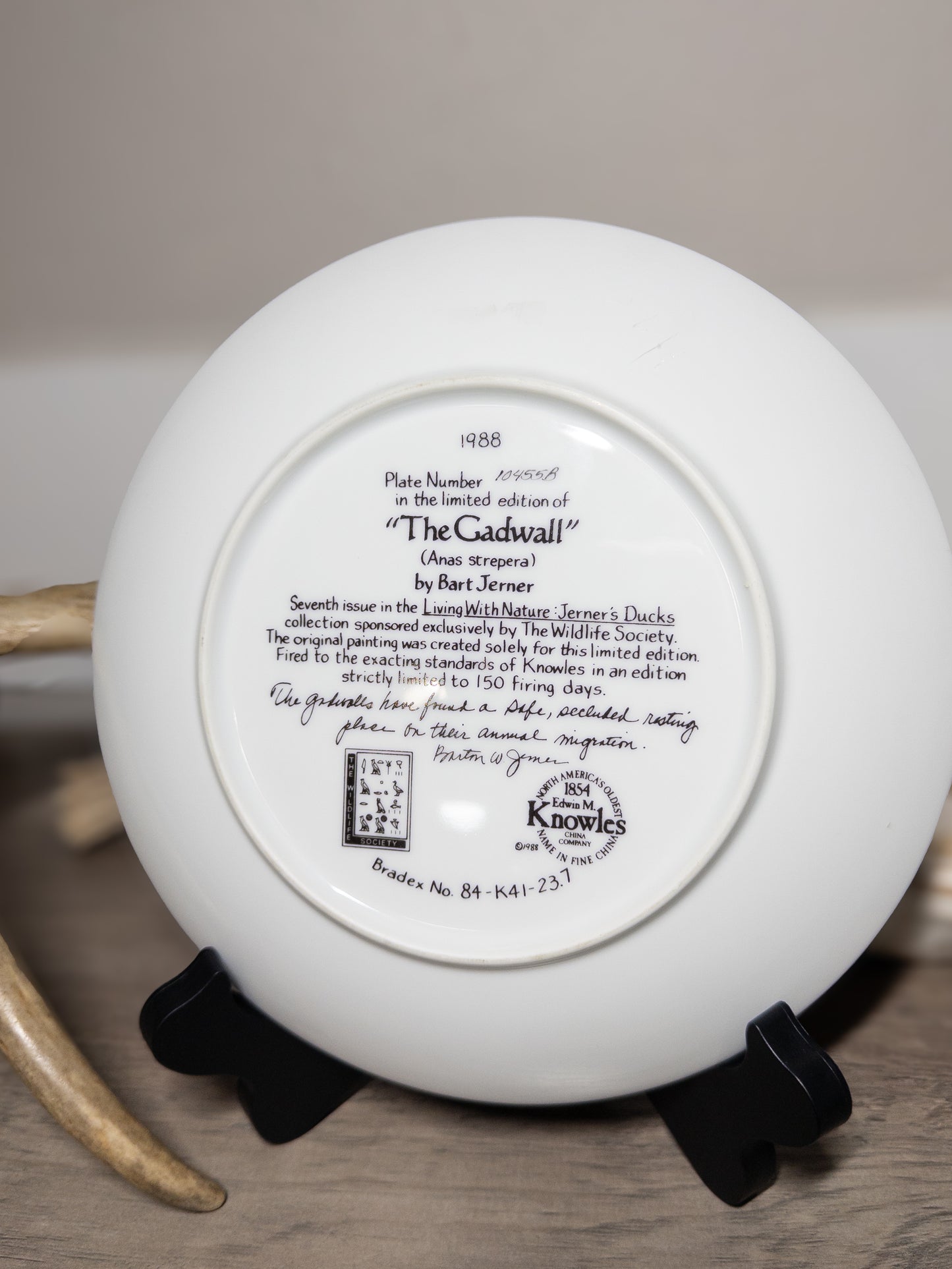 The Gadwall Plate – Bart Jerner – Limited Edition 1988 Edwin Knowles